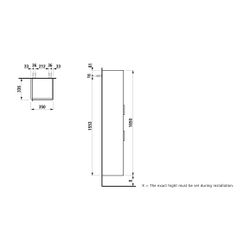 Laufen Hochschrank BASE f. VAL/Pro S 336x350x1650mm, Verkehrsgrau/2 Türen/Scharn... LAUFEN-H4027121102661 7612738973032 (Abb. 1)