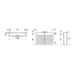 Laufen Spiegelschrank BASE, 185x1000x700mm, Multicolor, 2 Türen, LED-Beleuchtung... LAUFEN-H4028521109991 7612738914677 (Abb. 1)