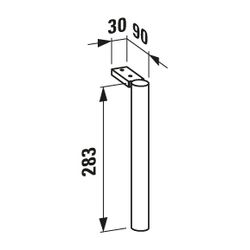 Laufen Füße BASE für Pro S 283mm, für Waschtischunterbau... LAUFEN-H4029911100001 7612738914998 (Abb. 1)