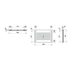 Laufen Spiegel LANI 1000x28x700mm, mit 2 vertikal integrierten LED-Lichtelemente... LAUFEN-H4038551121441 7612738026592 (Abb. 1)