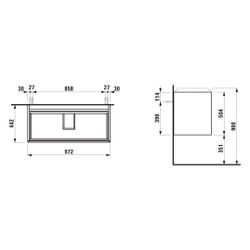 Laufen Waschtischunterbau Lani 1030x520x595mm, mit 2 Schubladen, für H814075, Wi... LAUFEN-H4042721122671 7612738098339 (Abb. 1)