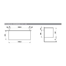 Laufen Waschtisch Unterbau u. Platte Schubladenel. LANI 493x1182x527mm, Wildeich... LAUFEN-H4043301122671 7612738046699 (Abb. 1)