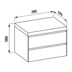 Laufen WT Unterbau u. Platte, Modular System, LANI 495x785x580mm, Wildeiche, Spe... LAUFEN-H4065501129901 7612738052850 (Abb. 1)