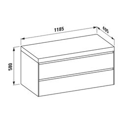 Laufen WT Unterbau u. Platte, Modular System, LANI 495x1185x580mm, Wildeiche, Ma... LAUFEN-H4065701122601 7612738053789 (Abb. 1)