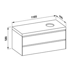 Laufen WT Unterbau u. Platte, Modular System, LANI 495x1185x580mm, Wildeiche, Sp... LAUFEN-H4065731129901 7612738054007 (Abb. 1)