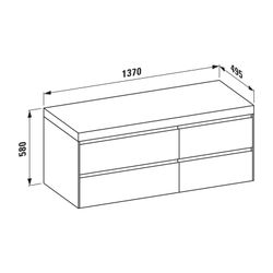 Laufen WT Unterbau u. Platte, Modular System, LANI 495x1370x580mm, Wildeiche, Ma... LAUFEN-H4065801122601 7612738054533 (Abb. 1)