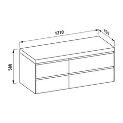 Laufen WT Unterbau u. Platte, Modular System, LANI 495x1370x580mm, V.-grau, Mult... LAUFEN-H4055811129991 7612738054397 (Abb. 1)