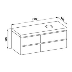 Laufen WT Unterbau u. Platte, Modular System, LANI 495x1370x580mm, Wildeiche, V.... LAUFEN-H4055831122671 7612738054502 (Abb. 1)