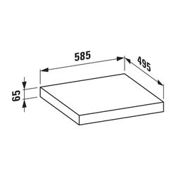 Laufen Waschtisch-Platte LANI 495x585x65mm, Wildeiche, ohne Ausschnitt, inklusiv... LAUFEN-H4046401122671 7612738048259 (Abb. 1)