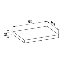 Laufen Waschtisch-Platte LANI 495x785x65mm, Verkehrsgrau, ohne Ausschnitt, inklu... LAUFEN-H4046501122661 7612738048327 (Abb. 1)