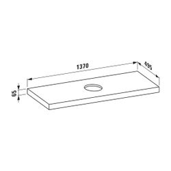Laufen Waschtisch-Platte LANI 495x1370x65mm, Verkehrsgrau, mit Ausschnitt mittig... LAUFEN-H4046811122661 7612738048686 (Abb. 1)