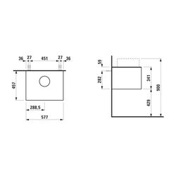 Laufen Schubladenelement Sonar 580x340x450mm, weiß matt, Aussch. mittig, 1 Schub... LAUFEN-H4054010341701 7612738970468 (Abb. 1)