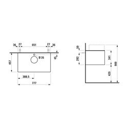 Laufen Schubladenelement Sonar 780x340x450mm, Kupfer/Nero Marquina, Aussch. mitt... LAUFEN-H4054150341411 7612738945787 (Abb. 1)