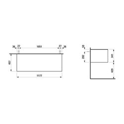 Laufen Sideboard Sonar 1180x340x450mm, Mattweiß, ohne Ausschnitt, 1 Schublade mi... LAUFEN-H4054200341701 7612738972318 (Abb. 1)