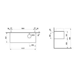 Laufen Schubladenelement Sonar 1180x340x450mm, Mattweiß/Nero Marquina, Aussch. r... LAUFEN-H4054270341431 7612738970628 (Abb. 1)