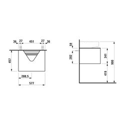 Laufen Schubladenelement Sonar 580x340x450mm, Mattweiß, 1 Schubl., für Aufsatz-H... LAUFEN-H4054310341701 7612738970642 (Abb. 1)