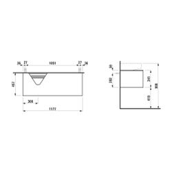 Laufen Schubladenelement Sonar 1180x340x450mm, Mattweiß/Nero Marquina, 1 Schubl.... LAUFEN-H4054520341431 7612738970710 (Abb. 1)