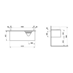 Laufen Schubladenelement Sonar 1180x340x450mm, Kupfer/Nero Marquina, 1 Schubl., ... LAUFEN-H4054530341411 7612738945916 (Abb. 1)