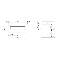 Laufen Schubladenelement Sonar 1180x340x450mm, Titan/Nero Marquina, 1 Schubl., A... LAUFEN-H4054610341421 7612738946135 (Abb. 1)
