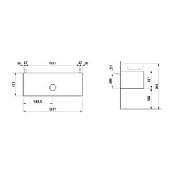 Laufen Waschtischunterbau The New Classic 457x1177x347mm, geschw. Eiche, Aussch.... LAUFEN-H4060210856281 7612738945251 (Abb. 1)