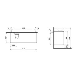 Laufen Waschtischunterbau The New Classic 457x1177x600mm, geschw. Eiche, Ausschn... LAUFEN-H4060870856281 7612738945435 (Abb. 1)