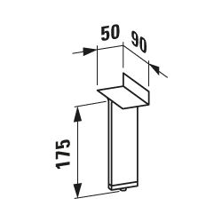 Laufen Füße Kartell, 2 Stück, optional für Sets H860331/3/5/7 und Waschtischunte... LAUFEN-H4076600330001 7612738915131 (Abb. 1)