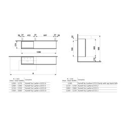Laufen Waschtischunterbau Kartell 270x1200x608mm, Kieselgrau, 1 Tür 2 Klappen li... LAUFEN-H4082910336411 7612738915391 (Abb. 1)