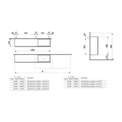 Laufen Waschtischunterbau Kartell 270x1200x608mm, Schiefergrau, 1 Tür 2 Klappen ... LAUFEN-H4082920336421 7612738915438 (Abb. 1)