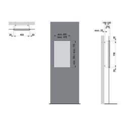 Laufen Einbaurahmenset Frame 25 480x30x780, passend zu Laufen Spiegelschrank Fra... LAUFEN-H4083809000001 7612738345754 (Abb. 1)