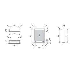 Laufen Spiegelschrank Frame 25, 750x600x150mm, 1 Tür Scharnier links versp, LED-... LAUFEN-H4084019001441 7612738318239 (Abb. 1)