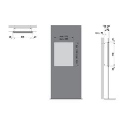 Laufen Einbaurahmenset Frame 25 630x30x780, passend zu Laufen Spiegelschrank Fra... LAUFEN-H4084809000001 7612738345747 (Abb. 1)