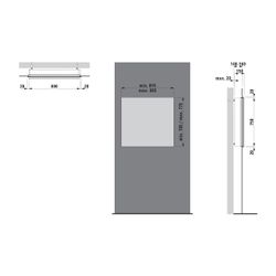 Laufen Einbaurahmenset Frame 25 830x30x780, passend zu Laufen Spiegelschrank Fra... LAUFEN-H4085809000001 7612738345730 (Abb. 1)