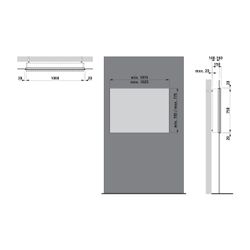 Laufen Einbaurahmenset Frame 25 1030x30x780, passend zu Laufen Spiegelschrank Fr... LAUFEN-H4086809000001 7612738345723 (Abb. 1)