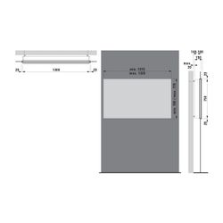 Laufen Einbaurahmenset Frame 25 1330x30x780, passend zu Laufen Spiegelschrank Fr... LAUFEN-H4087809000001 7612738345716 (Abb. 1)