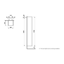 Laufen Hochschrank SPACE 294x300x1700mm, ohne Tür 4 Ablagen Nussbaum hell... LAUFEN-H4109001601011 7612738344979 (Abb. 1)