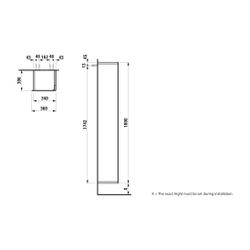 Laufen Hochschrank INO 306x360x1800mm, Mattweiß, 1 Tür Scharnier rechts 5 Ablage... LAUFEN-H4254520301701 7612738343668 (Abb. 1)
