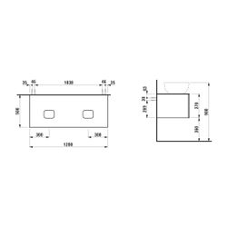 Laufen Schubladenelement, Ilbagnoalessi, 1200mm, Dunkelbraun, 1 Schub., Ausschn.... LAUFEN-H4303140974291 7612738071738 (Abb. 1)