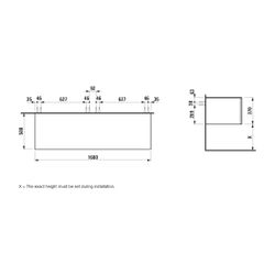 Laufen Schubladenelement, Ilbagnoalessi, 1600mm, Eiche hell, 2 Schub., ohne Auss... LAUFEN-H4313300972501 7612738073350 (Abb. 1)