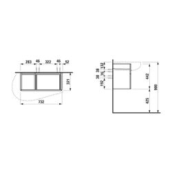 Laufen Waschtischunterbau Ilbagnoalessi 321x732x442mm, Terracotta, 1 Schubl., ve... LAUFEN-H4304010972691 7612738072001 (Abb. 1)