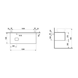 Laufen Schubladenelement, Ilbagnoalessi, 1200mm, Mattweiß, 1 Schub., mit HL, Aus... LAUFEN-H4323160972601 7612738074296 (Abb. 1)