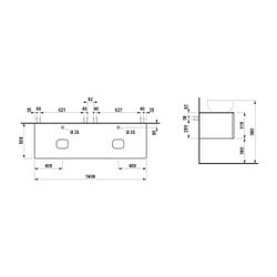 Laufen Schubladenelement, Ilbagnoalessi, 1600mm, mit HL, Eiche hell, 2 Schubl, A... LAUFEN-H4323570972501 7612738075187 (Abb. 1)