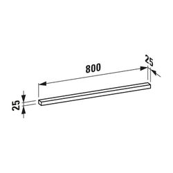 Laufen LED-Leuchte horizontal Frame 25 25x800x25mm, für Schalter glanzeloxiert... LAUFEN-H4474919000071 7612738296865 (Abb. 1)
