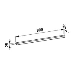 Laufen LED-Leuchte horizontal Frame 25 25x900x25mm, Sensor-Schalter glanzeloxier... LAUFEN-H4475029000071 7612738296896 (Abb. 1)