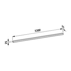 Laufen LED-Leuchte horizontal Frame 25 25x1300x25mm, für Schalter glanzeloxiert... LAUFEN-H4475319000071 7612738296940 (Abb. 1)