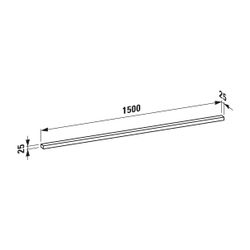 Laufen LED-Leuchte horizontal Frame 25 25x1500x25mm, für Schalter glanzeloxiert... LAUFEN-H4475419000071 7612738296964 (Abb. 1)