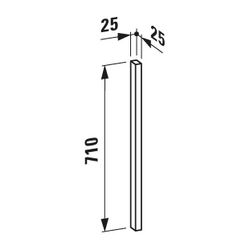 Laufen LED-Leuchte vertikal Frame 25 700x25x25mm, für Schalter glanzeloxiert... LAUFEN-H4475719000071 7612738297022 (Abb. 1)