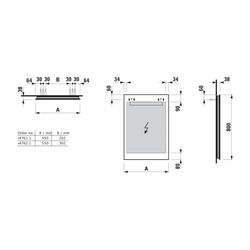 Laufen Spiegel Leelo, LED-Beleuchtung 550x800mm, externer Lichtschalter... LAUFEN-H4476219501441 7612738938024 (Abb. 1)