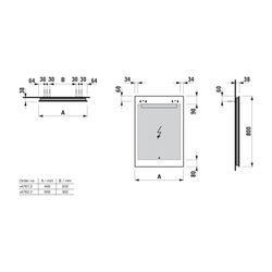 Laufen Spiegel Leelo, LED-Beleuchtung 550x800mm, 1 Touchschalter Ein/Aus/Dimmer... LAUFEN-H4476229501441 7612738938031 (Abb. 1)