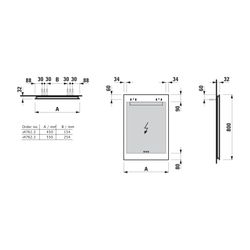 Laufen Spiegel Leelo, LED-Beleuchtung+Ambientelicht+3 Touchsensoren 450x800mm, E... LAUFEN-H4476139501441 7612738938017 (Abb. 1)