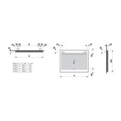 Laufen Spiegel Leelo, LED-Beleuchtung 900x700mm, 1 Touchschalter Ein/Aus/Dimmer... LAUFEN-H4476529501441 7612738938123 (Abb. 1)